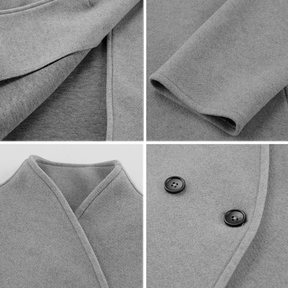 Wool Coat Peacoat - Women Overcoat Women's Winter Cropped Wool
