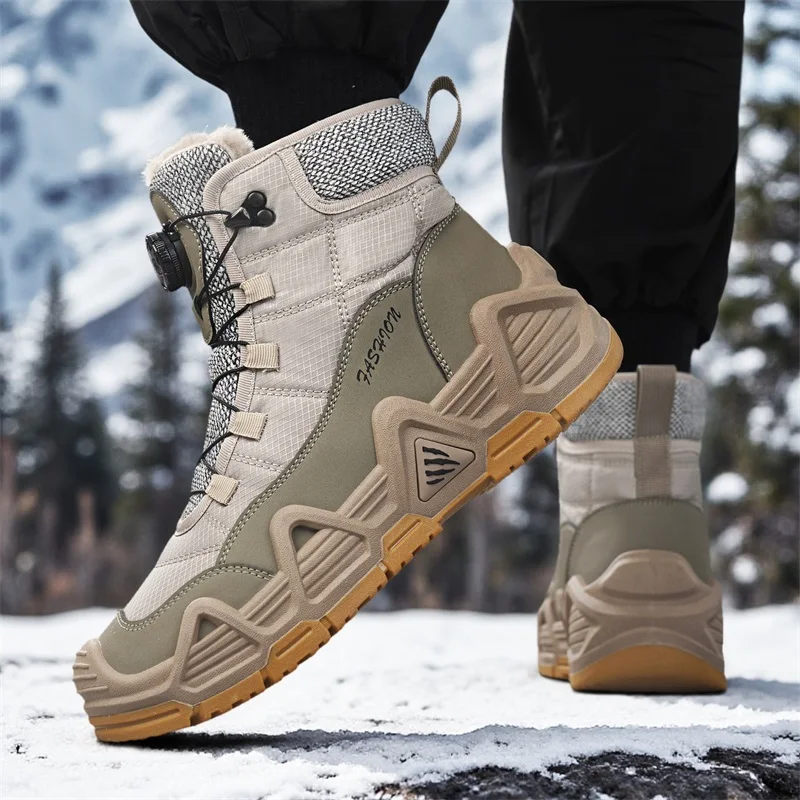 Warm Fur Outdoor Mens Combat T - Waterproof Winter Boot ulasan dan harga