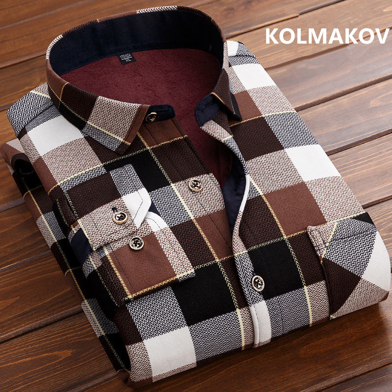 2026 winter Men's fashion smar - Flannel Shirt Lined ulasan dan harga