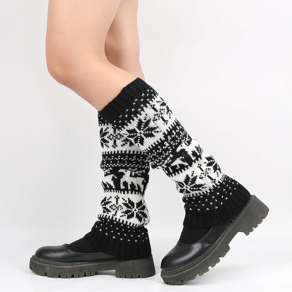 Christmas Women Leg Warmers Kn - Thermal Sock Wool ulasan dan harga