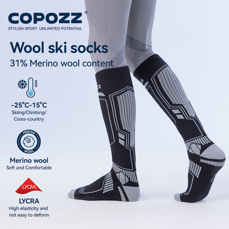 COPOZZ New Winter Ski Socks Me - Thermal Sock Wool ulasan dan harga