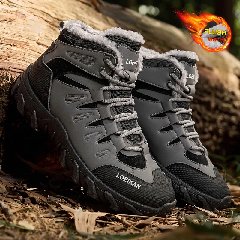 Men Winter Snow Boots Plush Li - Waterproof Winter Boot ulasan dan harga