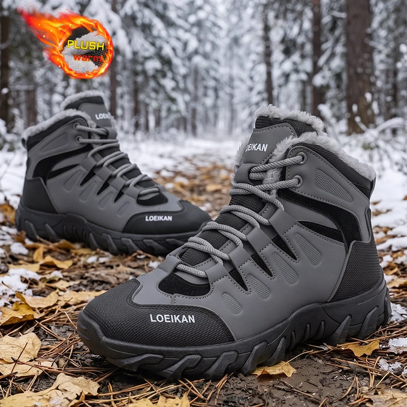 Men Winter Snow Boots Plush Li - Waterproof Winter Boot ulasan dan harga