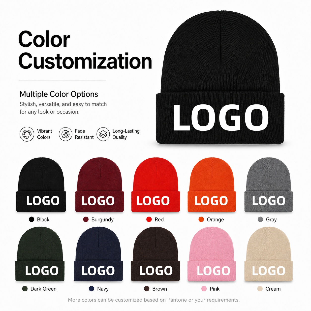 Custom Logo Knitted Beanie Hat - Knit Beanie Hat Warm ulasan dan harga