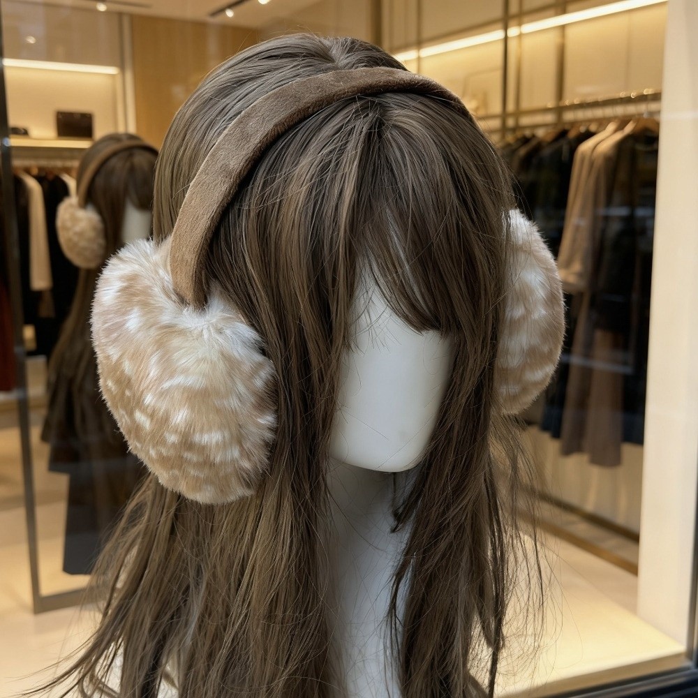 Cute Deer Print Scarf Winter W - Earmuffs Foldable ulasan dan harga