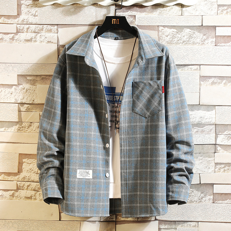 2027 Summer Men's Plaid Shirt  - Flannel Shirt Lined ulasan dan harga