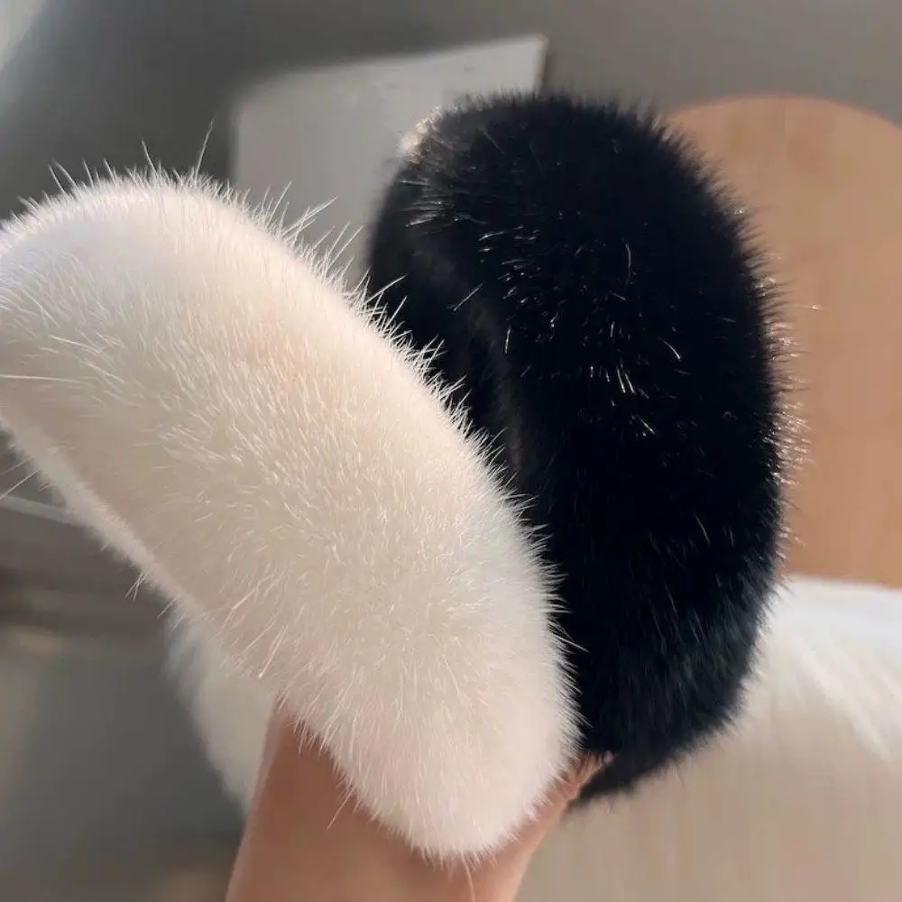 2025 Autumn Winter Mink Fur So - Winter Headband Fleece ulasan dan harga