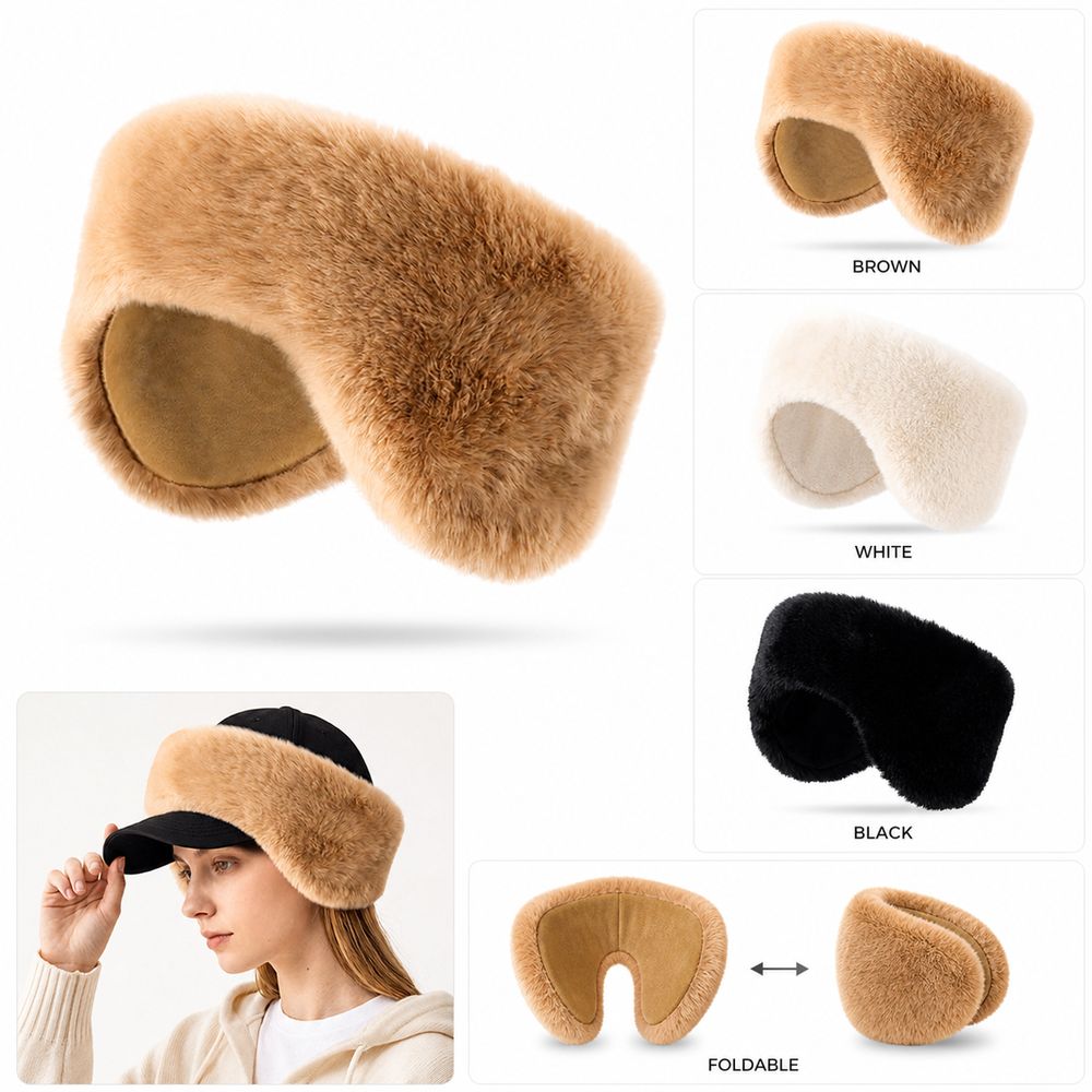 New Foldable Earmuffs Faux Fur - Earmuffs Foldable ulasan dan harga